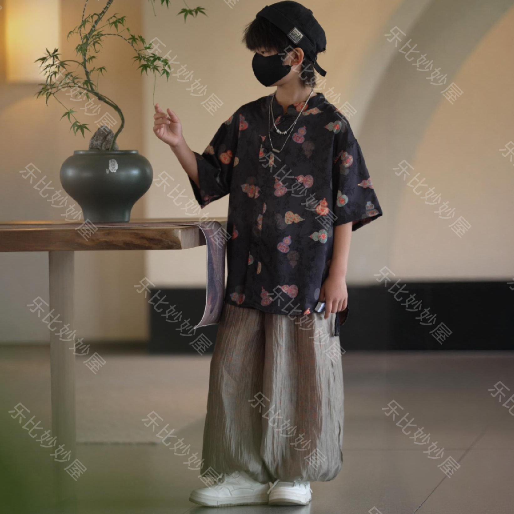 【刘刘妈】新中式葫芦亲子装夏款套装2025新款儿童装夏季衬衫T恤