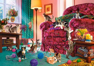 现货 调皮猫进口拼图 castorland 500片减压宅家