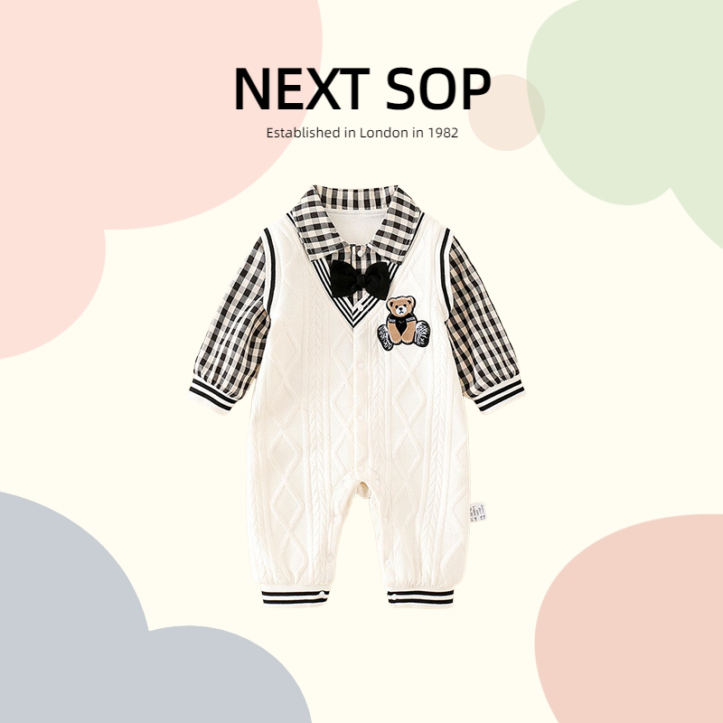 英国NEXT超萌满月百天生日爬爬服