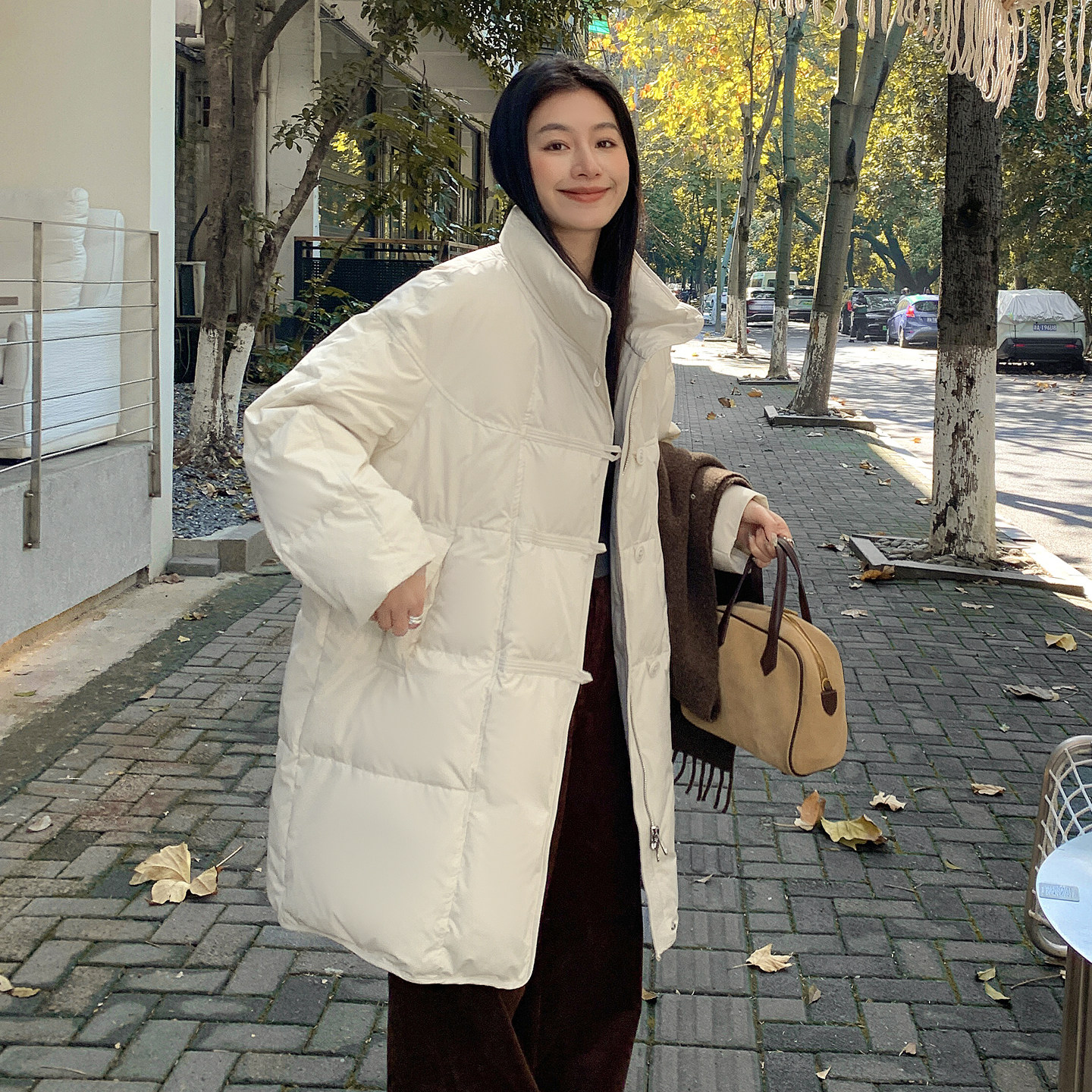中长款羽绒服外套女宽松加厚外套