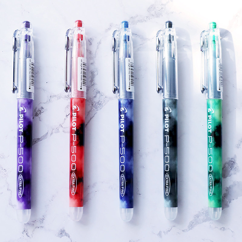 包邮pilot日本百乐p500针式笔尖 直液式中性笔顺滑考试水笔bl-p50