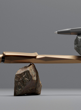 瑞士Prodir三维石头签字笔0.5 黑水笔金属按动商务高档中性笔qs2