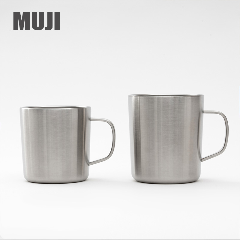MUJI不锈钢简约喝水马克杯保温杯