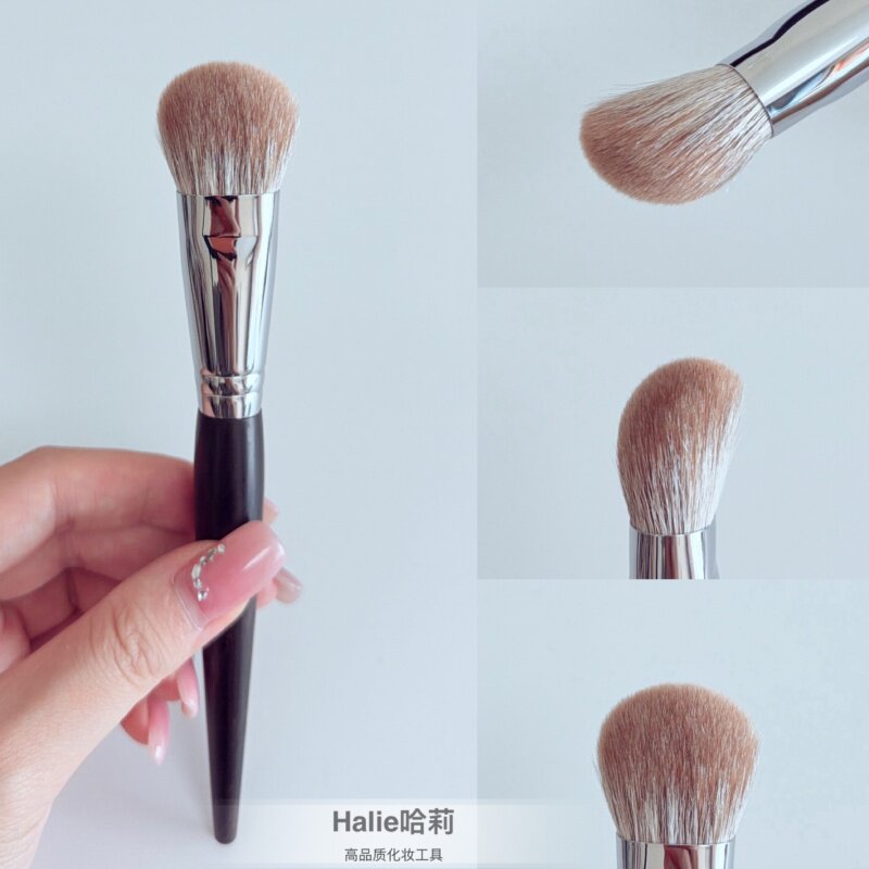 带盖子雪狐毛斜坡面腮红刷图片