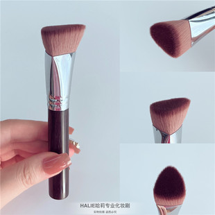 黑檀木三角粉底刷大号高光刷粉饼刷化妆刷软毛修容刷腮红刷