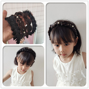 女童鱼骨辫子假发箍宝宝头饰编发麻花辫一体带齿防滑网红发卡造型