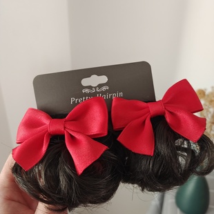 婴幼儿童假发女孩古风装丸子头饰品宝宝舞蹈发夹公主可爱发苞一对