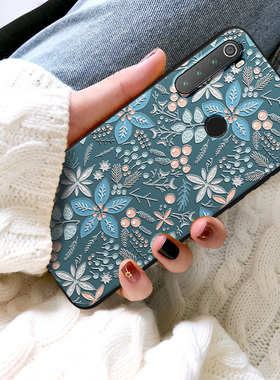 立体浮雕绿庭适用于小米红米note8pro手机壳硅胶redminote套5Plus女k20软壳潮牌redmik男尊享版redmi7外壳por