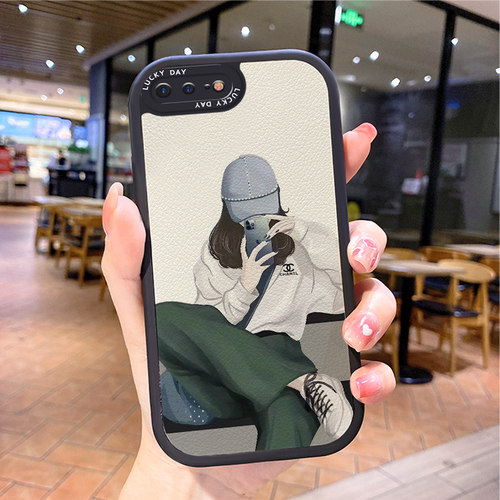 小羊皮iPhone15苹果手机壳时尚