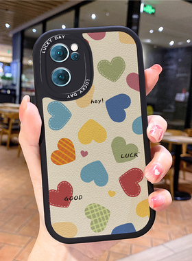 爱心小羊皮适用opporeno8pro手机壳rino7se新款opoprneo opp0ren0女opr17opppreon rone套opoor15poopr11k10