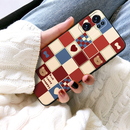 浮雕格子适用opporeno7手机壳rino7pro新款opoprneo5k曲屏opp0ren07pr0por女opppreon8 rone6男opoo潮poop