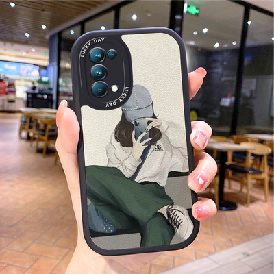 小羊皮reno11finx6手机壳时尚