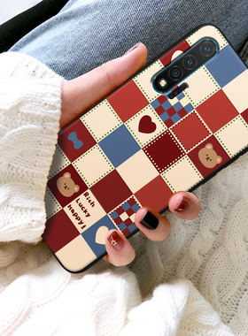 浮雕格子适用华为nova5手机壳nove5新款nov5i创意nov5pror i5女nvoa6se noav5i防摔nva5t mova5p novo n4