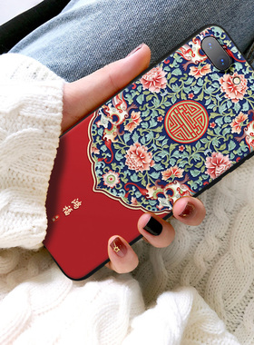 浮雕苹果8plus手机壳2021年新款iphone7硅胶i7s防摔套sp女款i8ps机国潮se2网红p男6splus潮牌ip全包创意外壳