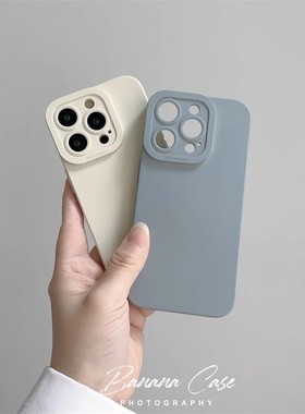 小众ins温柔蓝灰色适用vivoX100Ultra手机壳X90s简约X80高级感X70Pro古董白X60Pro+全包X50液态硅胶X27/S19女