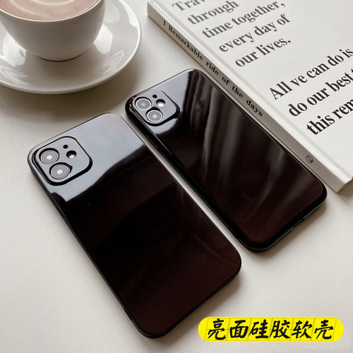 ins高级感黑色亮面适用小米17ProMax手机壳17U超薄红米K90/K80K70软硅胶TPU全包Note15/14/13/12/11TPro+防摔