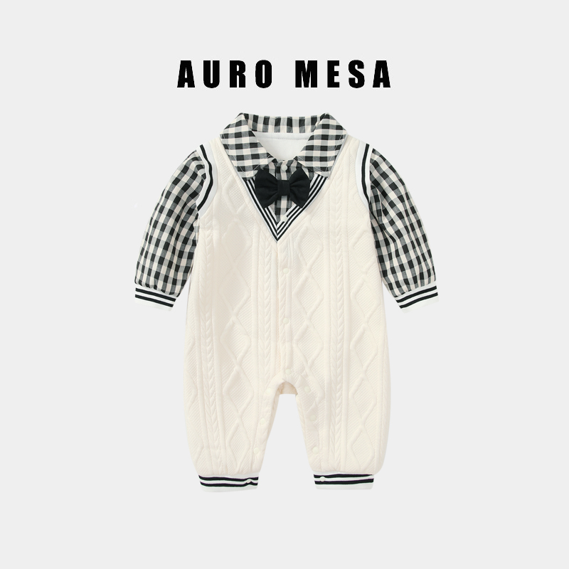 AuroMesa套头春秋绅士连体衣