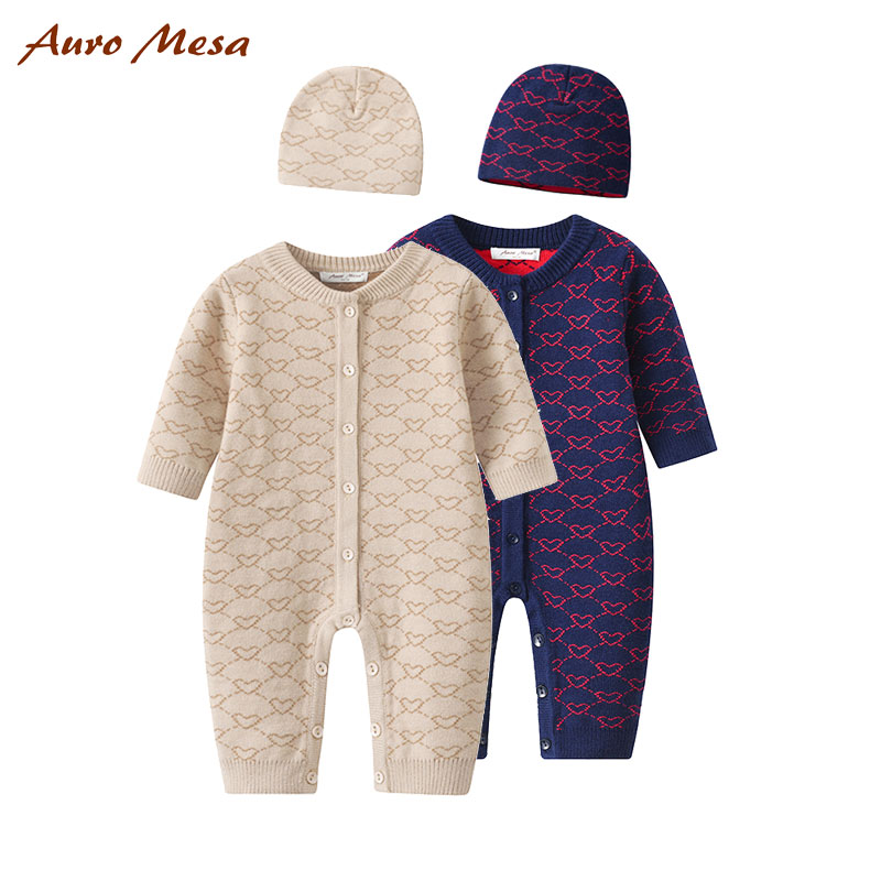 秋季新款婴儿宝宝保暖连体衣哈衣