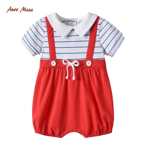 auromesa婴儿夏装薄短袖夏季