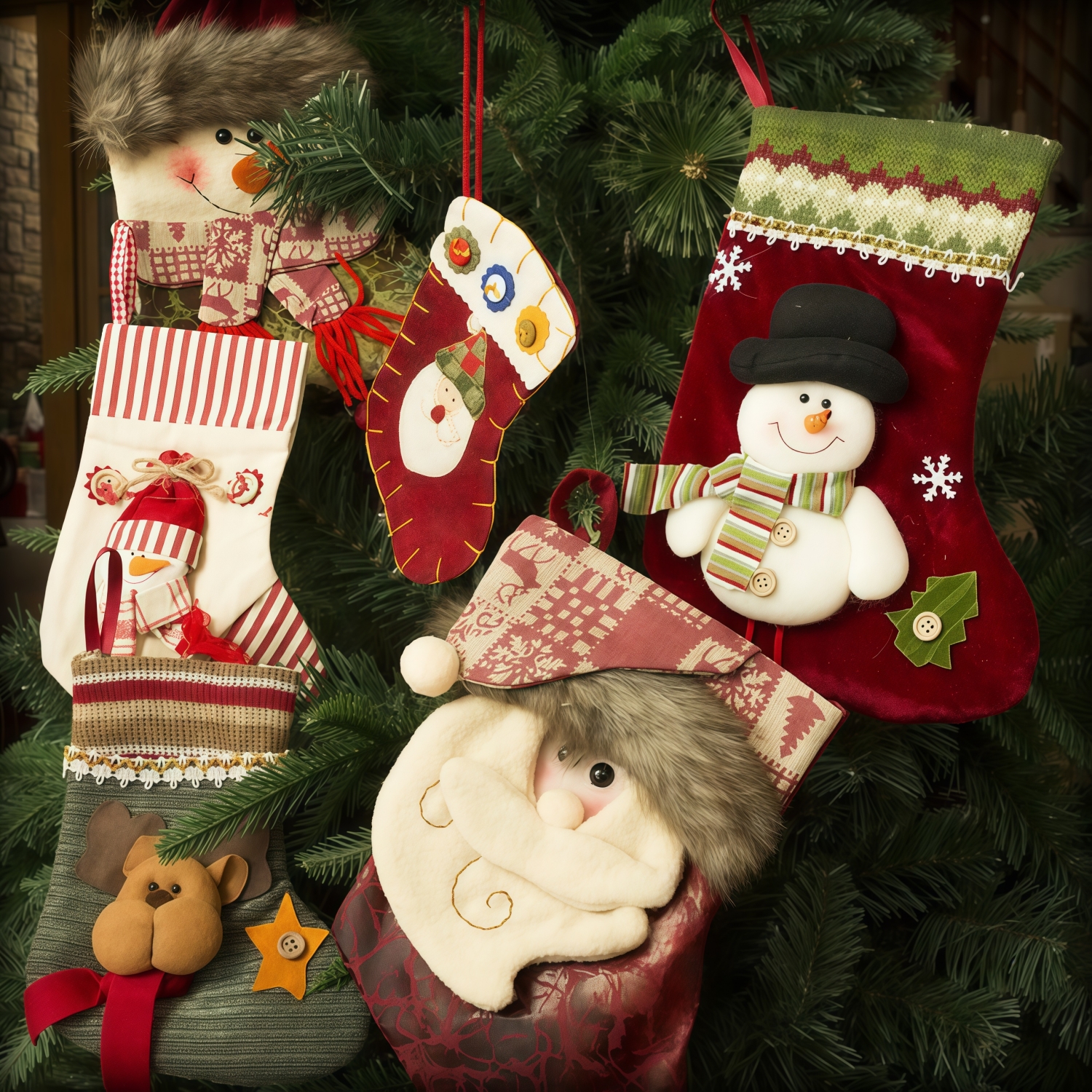 圣诞袜礼物袋糖果袋老人雪人鹿