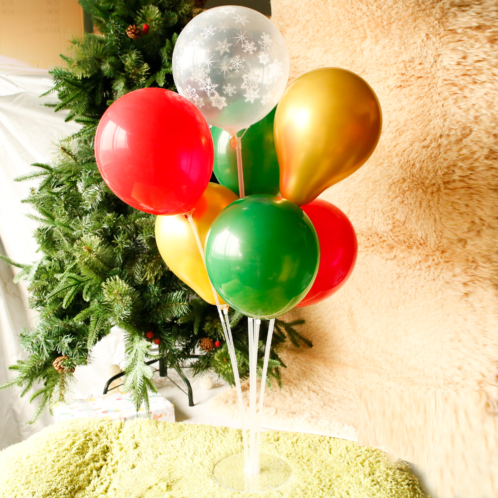 XMAS圣诞节耶诞节色系万圣节乳胶气球加厚红色绿色黑橙金色透明