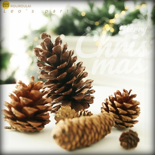 干松果松塔圣诞树装 饰配件摆件圣诞DIY手工小物件挂件挂饰圣诞节