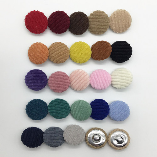 粗灯芯绒普通扣包布纽扣秋冬外套