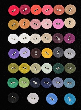 2眼气眼扣亚麻布包钮扣衬衫连衣裙外套袖扣苎麻彩色白色圆形纽扣