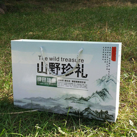 东北黑秋木耳包装礼品盒装高档批发香榛蘑菇松茸山货特产纸袋包邮