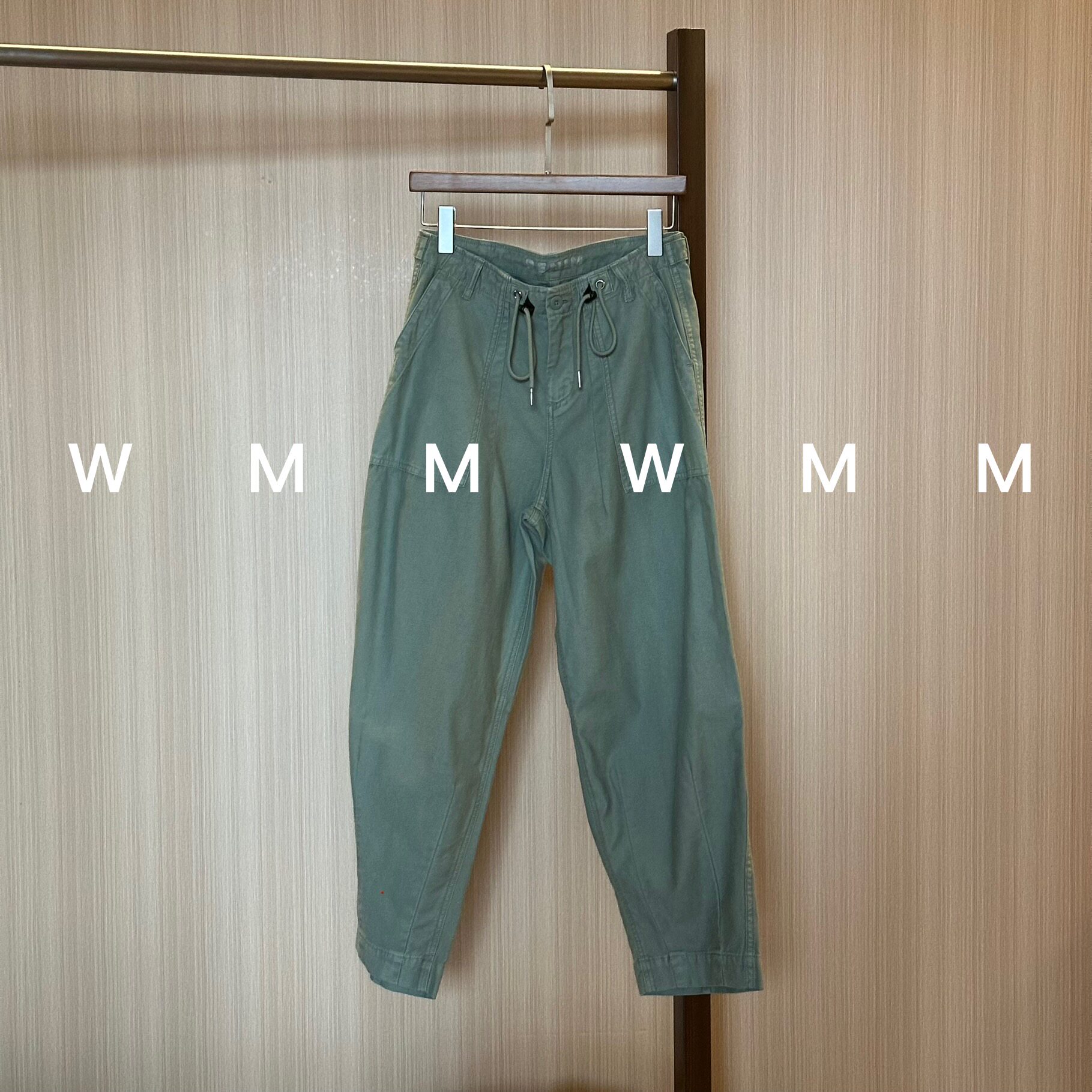 WMM日系宽松抽绳锥形复古阔腿裤休闲长裤女新款百搭显瘦设计简约