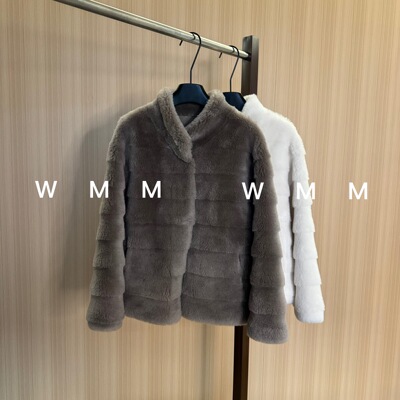 WMM立领羊毛颗粒短外套女秋冬新款百搭时尚保暖纯色显瘦高级设计