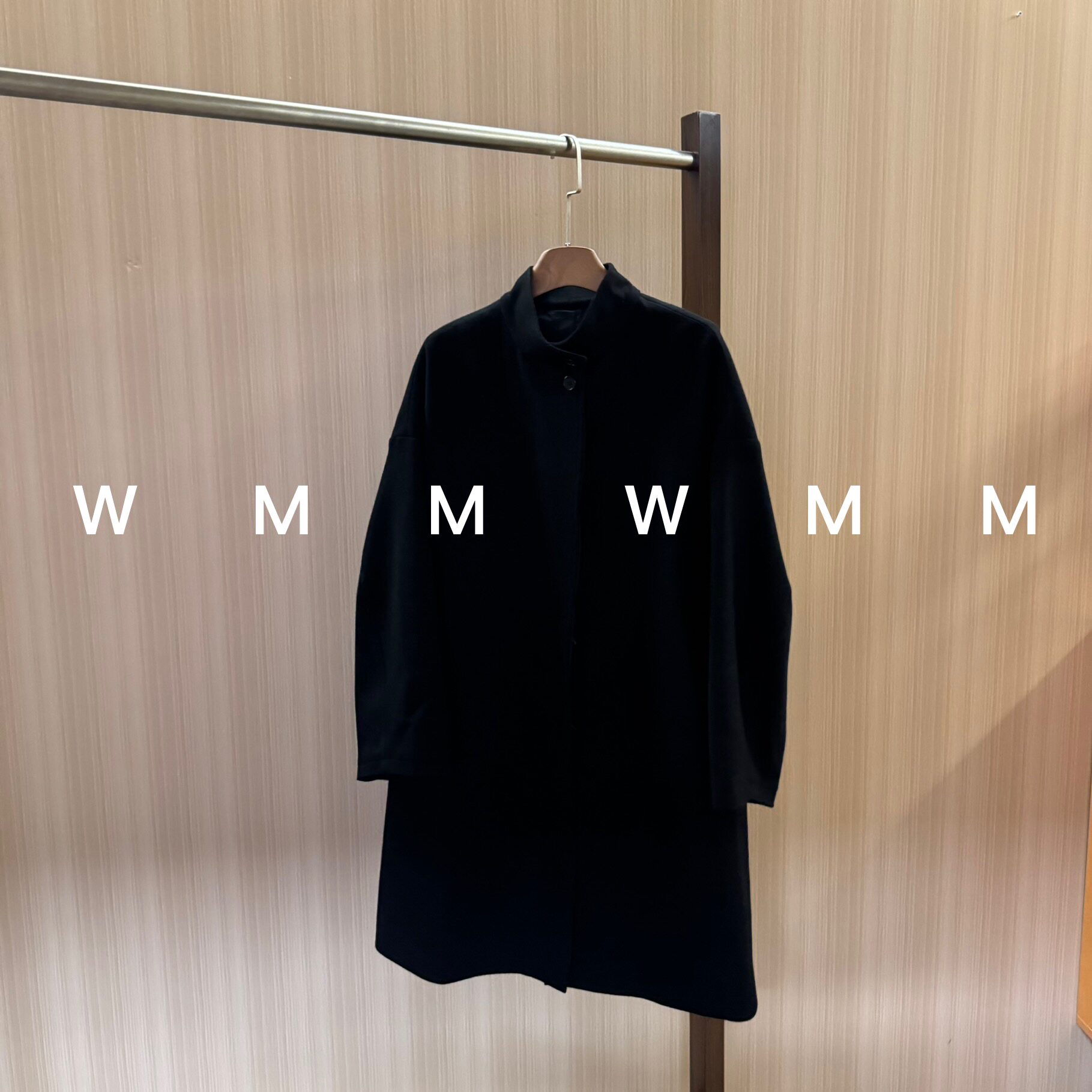WMM赫本极简立领单面羊毛大衣女新款休闲百搭时尚简约气质通勤