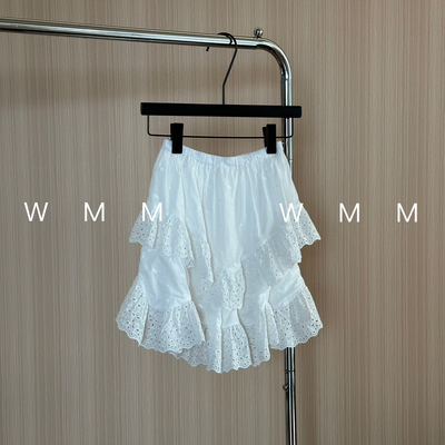 WMM蕾丝层叠短裤女式夏季百搭显瘦时尚休闲可爱欧美半身裙韩版