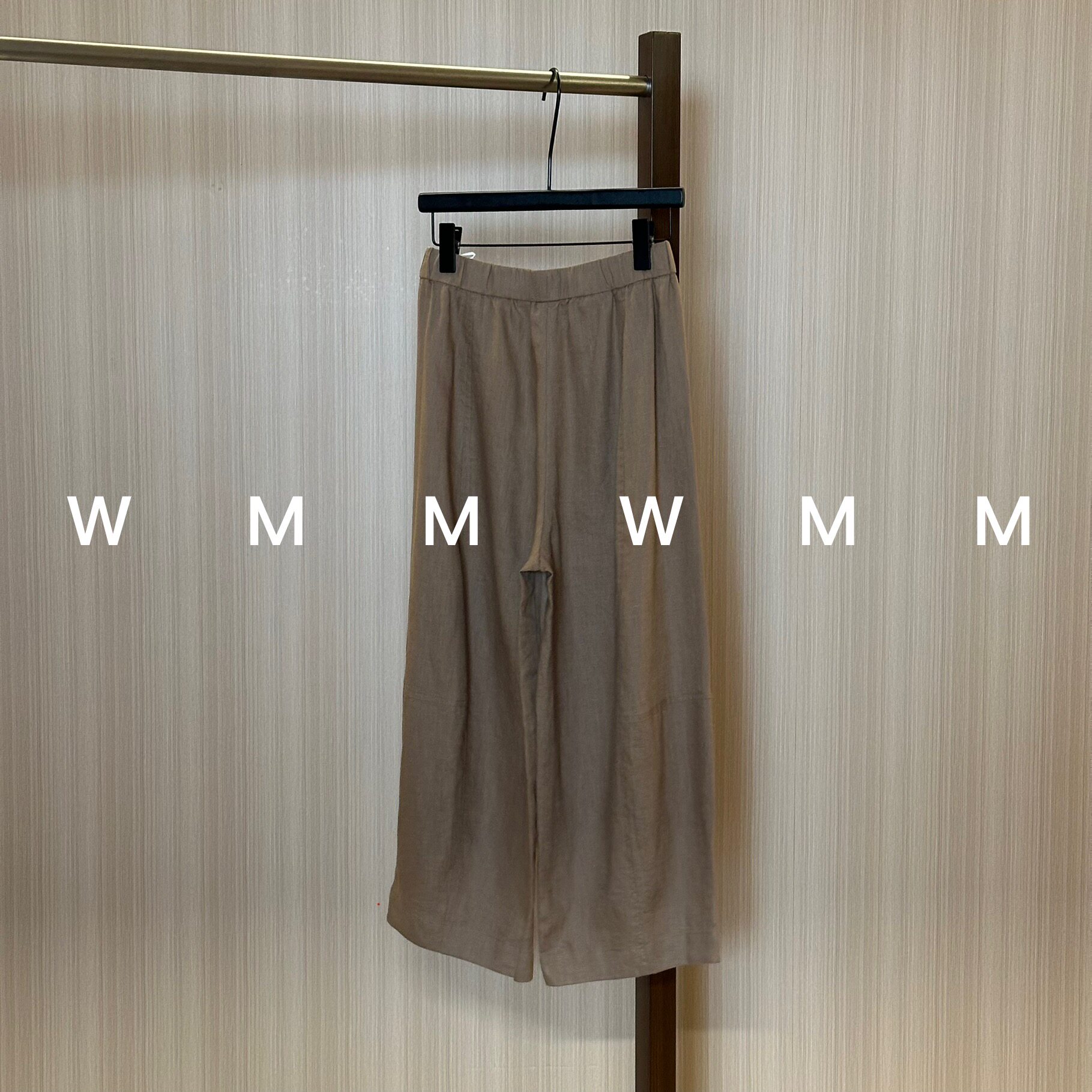 WMM亚麻阔腿裤女休闲百搭韩时尚气质舒适显瘦松紧腰裤子透气凉感