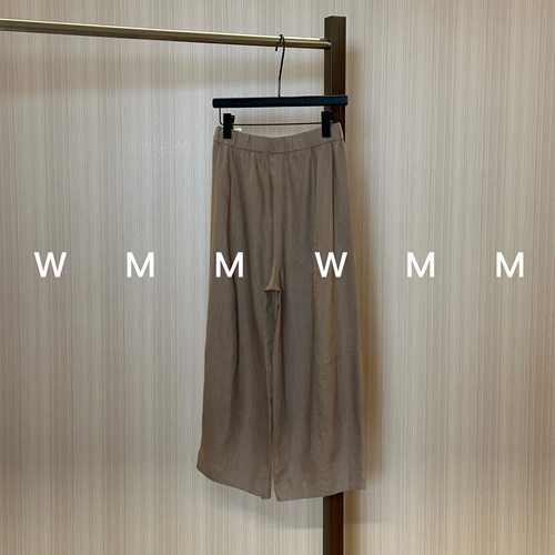 WMM亚麻阔腿裤女休闲百搭韩时尚气质舒适显瘦松紧腰裤子透气凉感