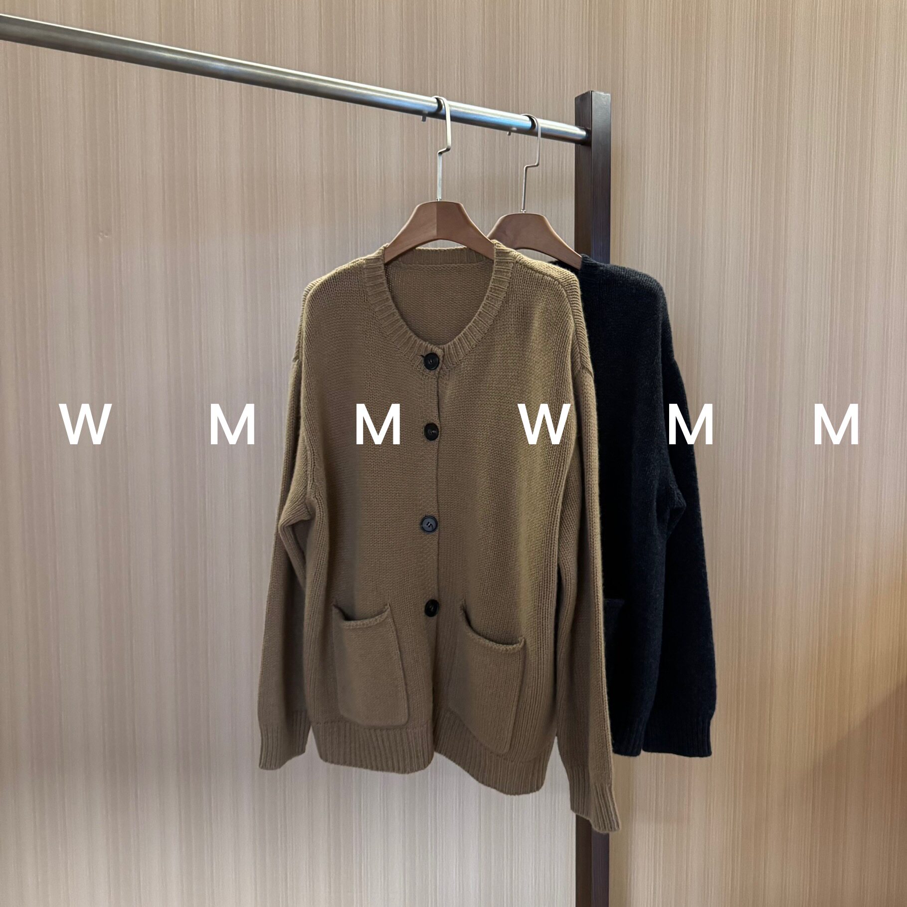 WMM必入羊毛针织大开衫外套女新款时尚百搭休闲慵懒风韩舒适简约