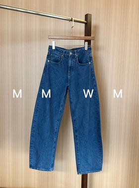 WMM自留高街复古蓝经典美国康龙水洗牛仔裤女新款阔腿裤宽松百搭