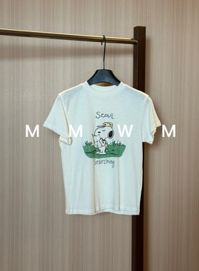 WMM努比印花卡通短袖T恤女新款休闲百搭韩版时尚气质舒适显瘦上衣