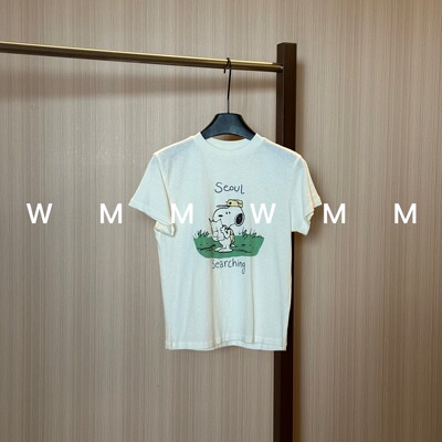 WMM努比印花卡通短袖T恤女新款休闲百搭韩版时尚气质舒适显瘦上衣