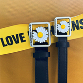 潮人青少年休闲裤 腰带韩版 带 裤 ins网红细皮带男女小雏菊腰带个性