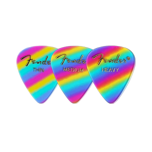 Fender芬达电木吉他赛璐璐彩虹拨片民谣贝斯速弹防滑指弹扫弦弹片