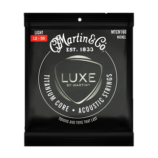 Martin马丁MTCN160钛合金民谣木吉他弦线一套6根琴弦黑武士12-55