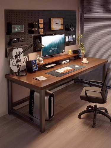 饰品电脑桌台式卧室家用学生学习书桌成人办公桌长方形桌子拉车