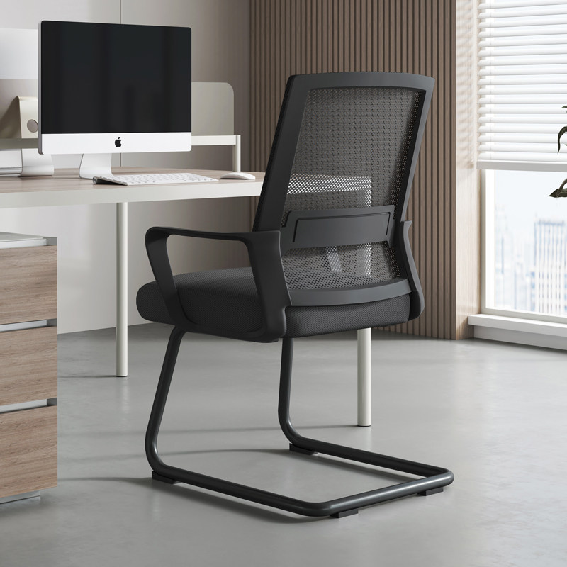 电脑椅舒服久坐办公室座椅会议椅子靠背家用舒适职员弓形椅办公椅