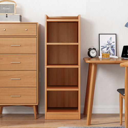 书桌旁小书架置物架落地多层小柜子储物柜窄缝靠墙边收纳简易书柜