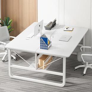 双人对坐办公桌员工位办公室桌椅组合简约现代职员电脑桌四人位