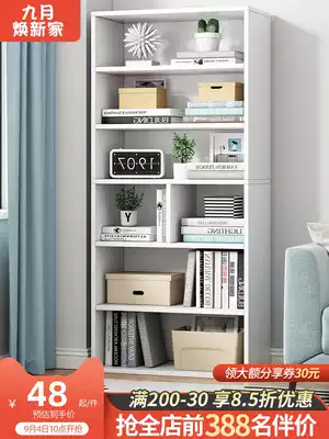Simple bookshelf Shelf shelf floor bookcase living room simple modern small cabinet bedroom storage layer shelf cabinet