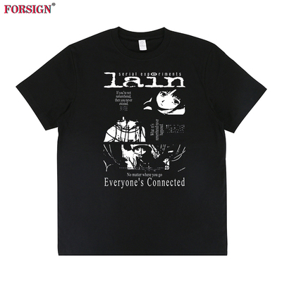 Serial Experiments Lain玲音岩仓connected卡通动漫短袖T恤男女