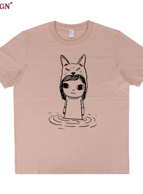Yoshitomo Nara奈良美智Cutie in the Puddle水中可爱短袖T恤男女