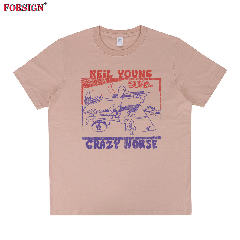 尼尔杨Neil young crazy horse疯马夜总会复古怀旧短袖T恤男女